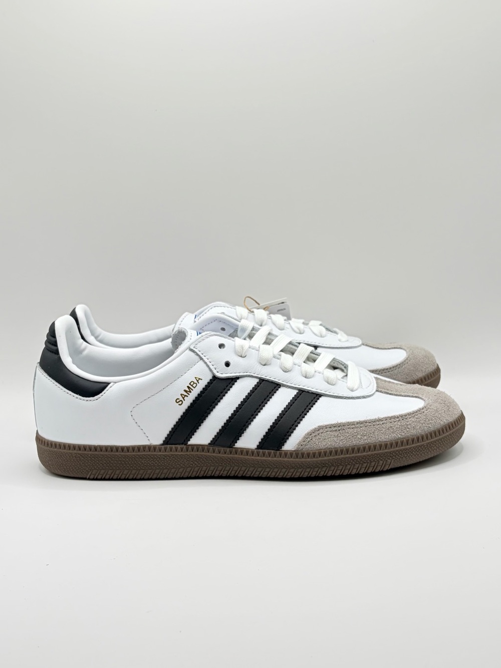 adidas Samba OG Leather Sneakers - White / Black / Gum